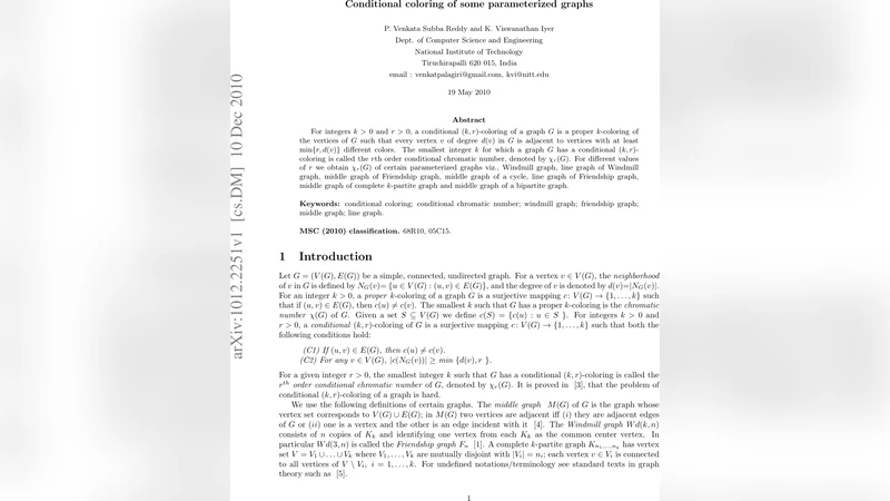 Conditional coloring of some parameterized graphs