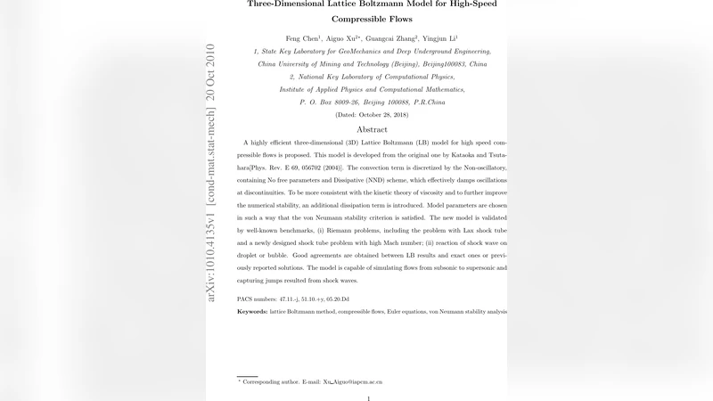 Three-Dimensional Lattice Boltzmann Model for High-Speed Compressible   Flows