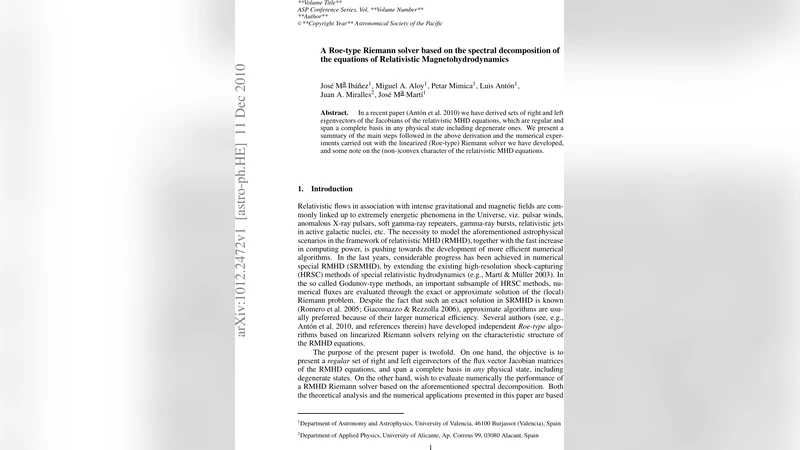 A Roe-type Riemann solver based on the spectral decomposition of the   equations of Relativistic Magnetohydrodynamics