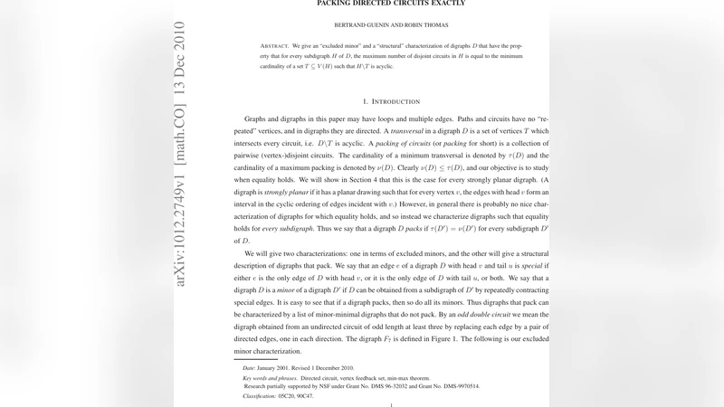 Packing directed circuits exactly