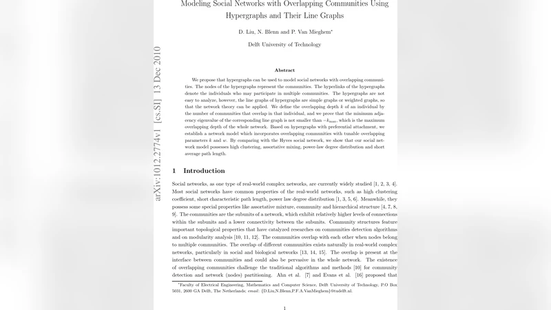 Modeling Social Networks with Overlapping Communities Using Hypergraphs   and Their Line Graphs