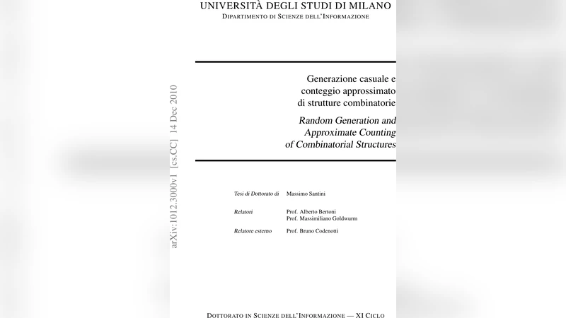 Random Generation and Approximate Counting of Combinatorial Structures