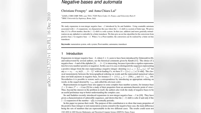 Negative bases and automata