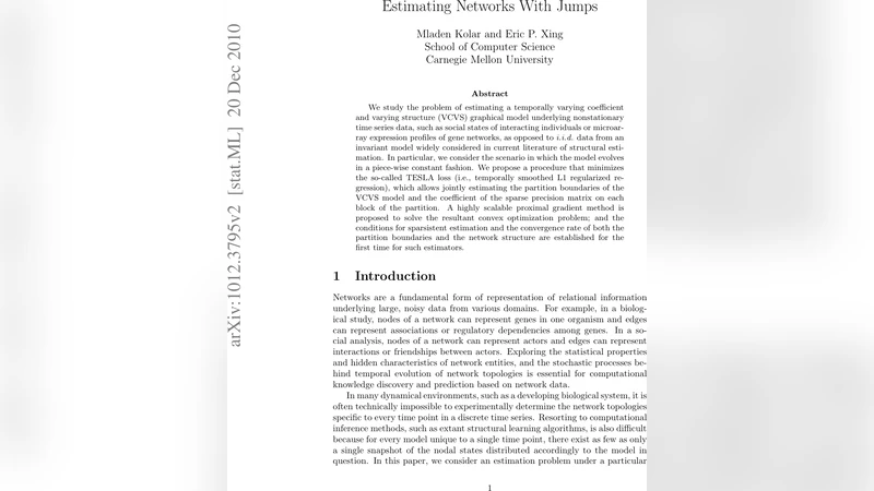 Estimating Networks With Jumps