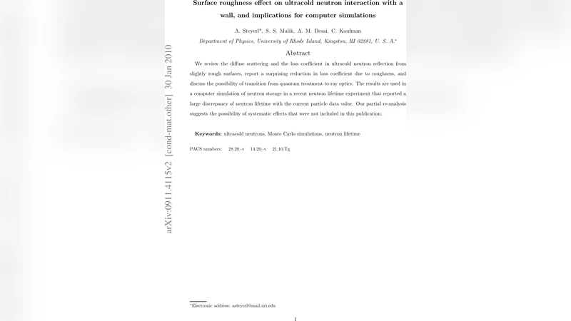 Surface roughness effect on ultracold neutron interaction with a wall   and implications for computer simulations