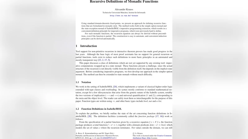 Recursive Definitions of Monadic Functions