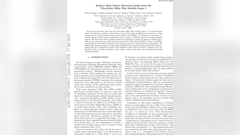 Indirect Dark Matter Detection Limits from the Ultra-Faint Milky Way   Satellite Segue 1