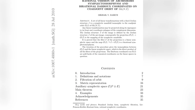 Rational version of Archimedes symplectomorphysm and birational Darboux   coordinates on coadjoint orbit of $GL(N,C)$
