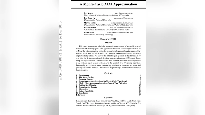 A Monte Carlo AIXI Approximation