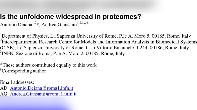 Is the unfoldome widespread in proteomes?