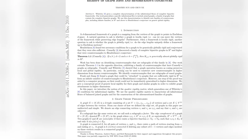 Rigidity of Graph Joins and Hendricksons Conjecture