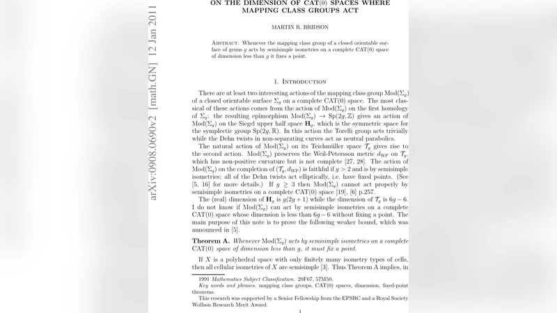 On the dimension of CAT(0) spaces where mapping class groups act