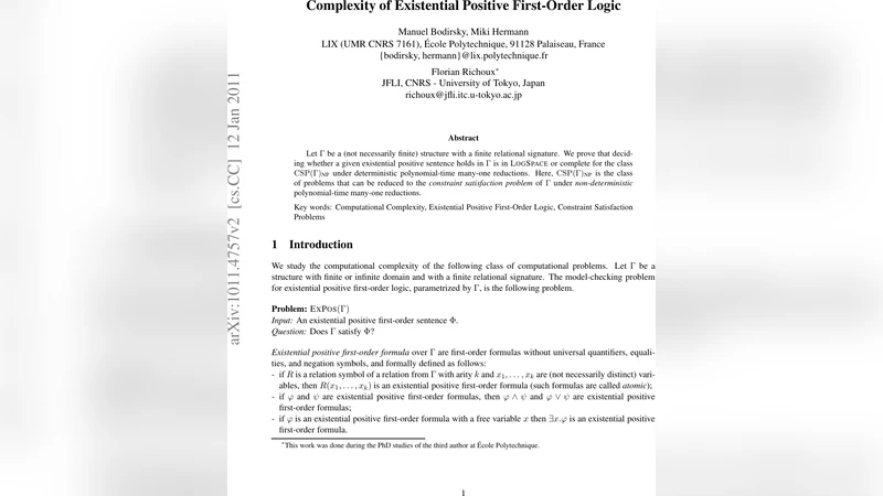 Complexity of Existential Positive First-Order Logic