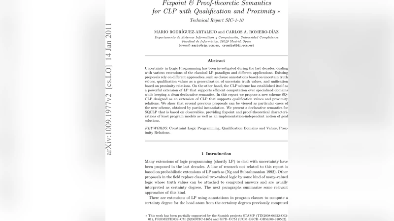 Fixpoint & Proof-theoretic Semantics for CLP with Qualification and   Proximity