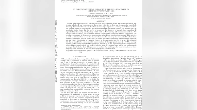 An Expanding Neutral Hydrogen Supershell Evacuated by Multiple   Supernovae in M101