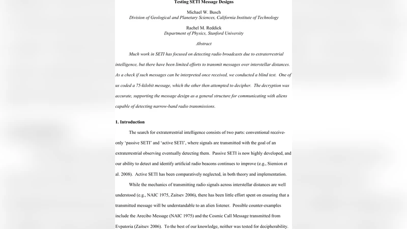 Testing SETI Message Designs
