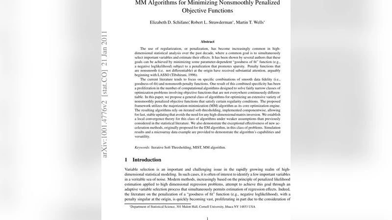 MM Algorithms for Minimizing Nonsmoothly Penalized Objective Functions