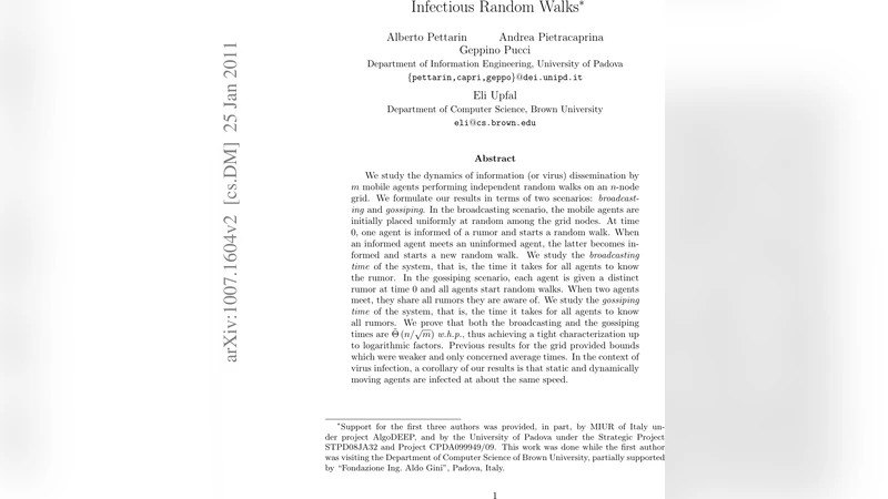 Infectious Random Walks