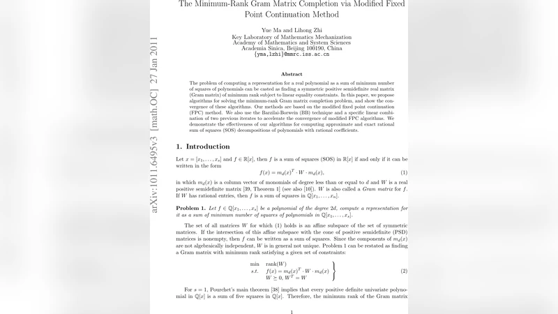 The Minimum-Rank Gram Matrix Completion via Modified Fixed Point   Continuation Method