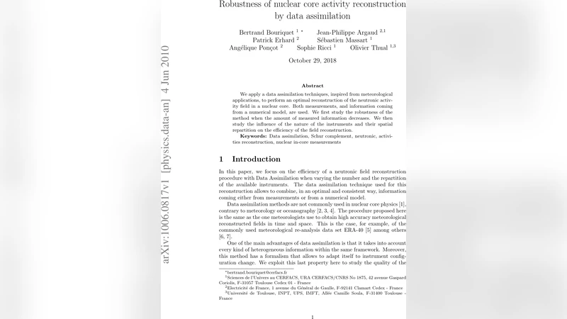 Robustness of nuclear core activity reconstruction by data assimilation