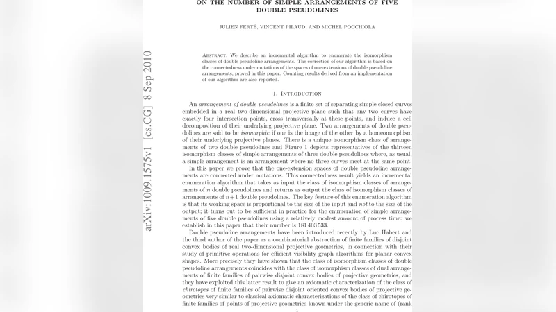 On the number of simple arrangements of five double pseudolines