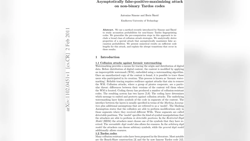 Asymptotically false-positive-maximizing attack on non-binary Tardos   codes
