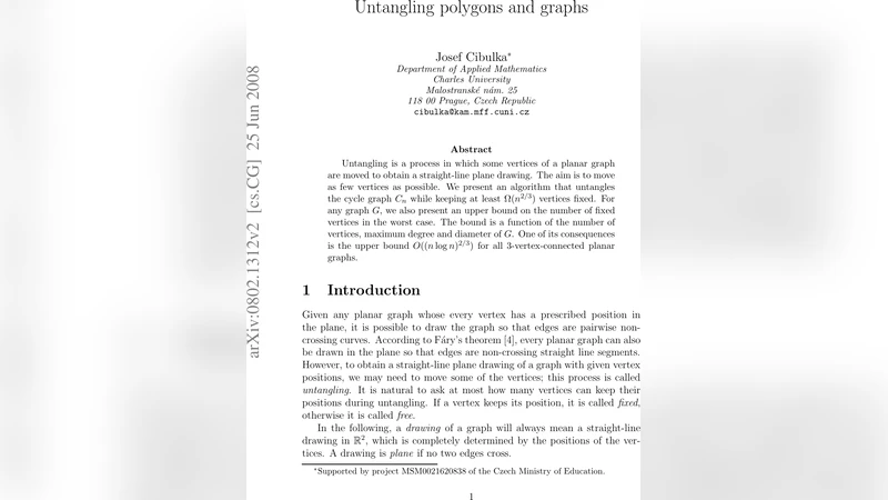 Untangling polygons and graphs