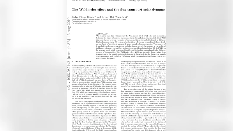 The Waldmeier effect and the flux transport solar dynamo