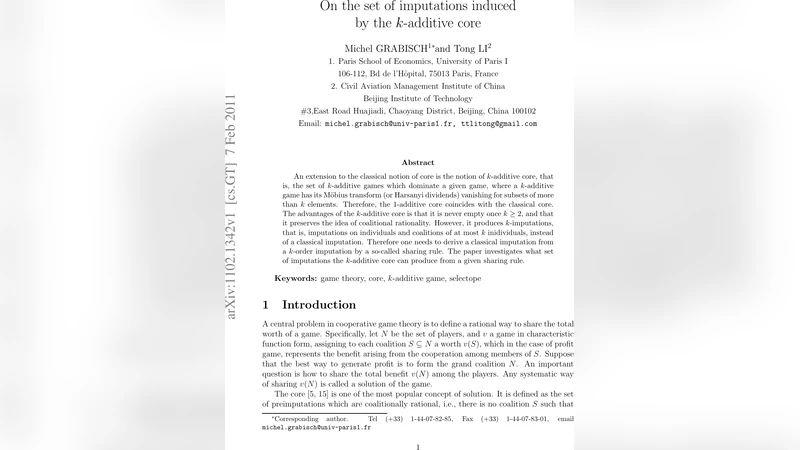 On the set of imputations induced by the k-additive core