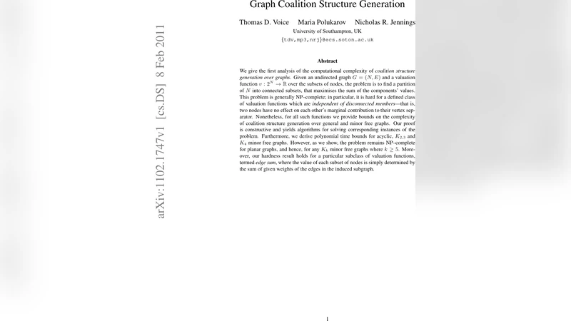 Graph Coalition Structure Generation