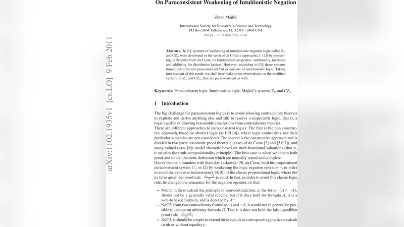 On Paraconsistent Weakening of Intuitionistic Negation