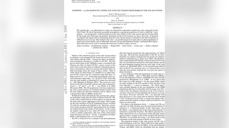 Isotropic Gamma-Ray Background: Cosmic-Ray Induced Albedo from Debris in   the Solar System?