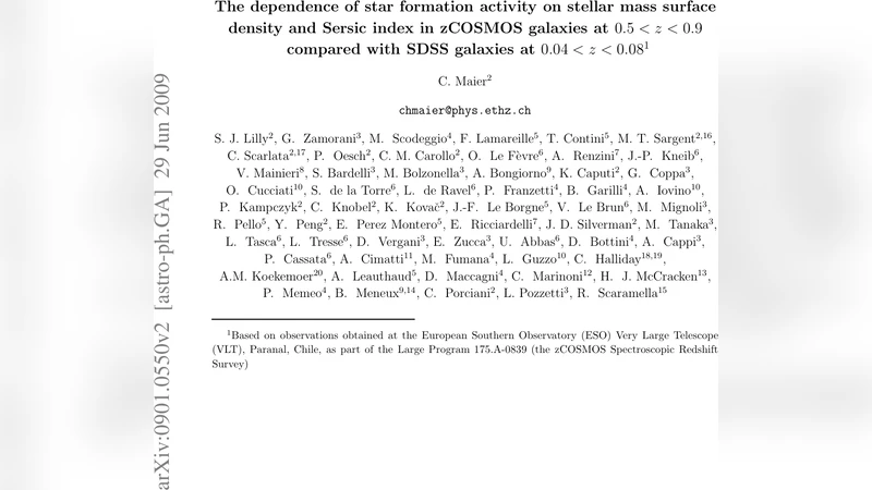 The Dependence of Star Formation Activity on Stellar Mass Surface   Density and Sersic Index in zCOSMOS Galaxies at 0.5<z<0.9 Compared with SDSS   Galaxies at 0.04<z<0.08