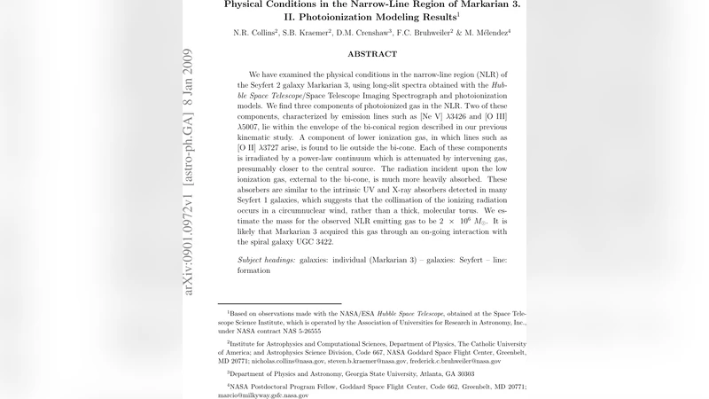 Physical Conditions in the Narrow-Line Region of Markarian 3. II.   Photoionization Modeling Results