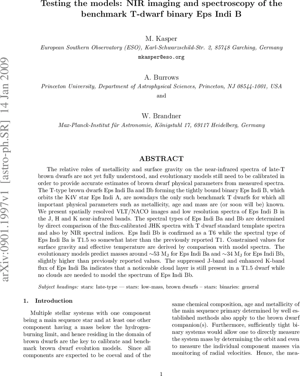 Testing the models: NIR imaging and spectroscopy of the benchmark   T-dwarf binary Eps Indi B