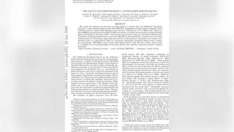 The NASA-UC Eta-Earth Program: I. A Super-Earth Orbiting HD 7924