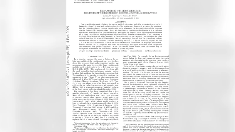 Exoplanetary Spin-Orbit Alignment: Results from the Ensemble of   Rossiter-McLaughlin Observations