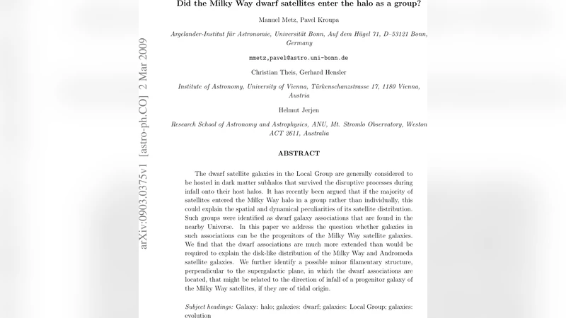 Did the Milky Way dwarf satellites enter the halo as a group?