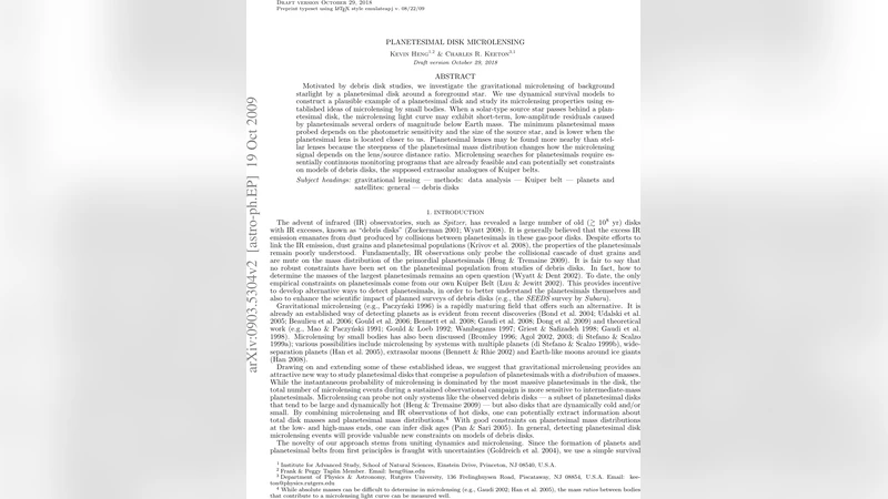Planetesimal Disk Microlensing