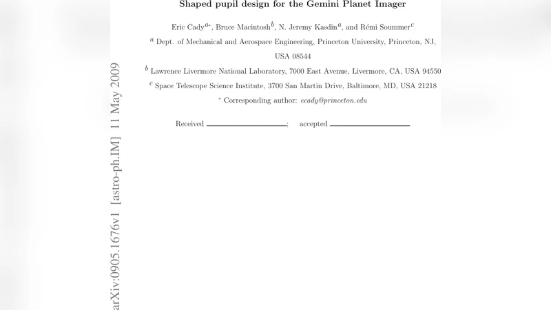 Shaped pupil design for the Gemini Planet Imager