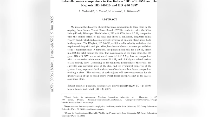 Substellar-mass companions to the K-dwarf BD +14 4559 and the K-giants   HD 240210 and BD +20 2457