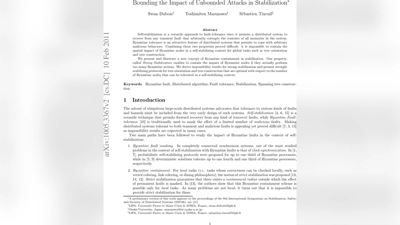 Bounding the Impact of Unbounded Attacks in Stabilization