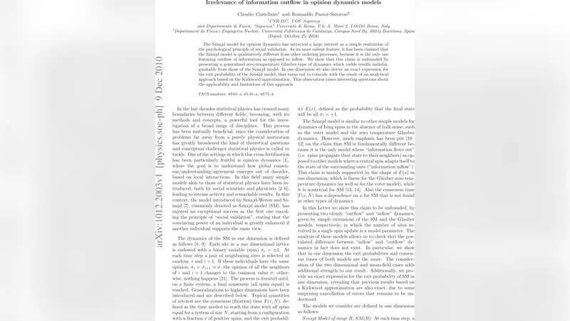 Irrelevance of information outflow in opinion dynamics models