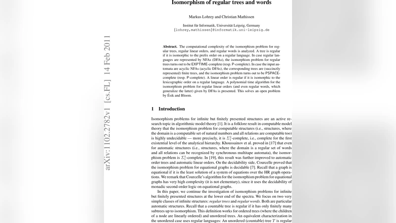 Isomorphism of regular trees and words