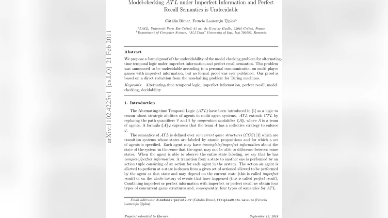 Model-checking ATL under Imperfect Information and Perfect Recall   Semantics is Undecidable
