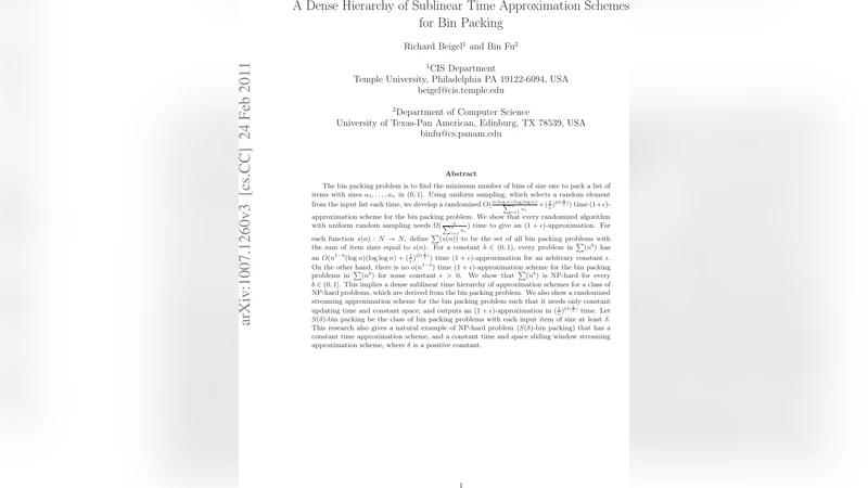 A Dense Hierarchy of Sublinear Time Approximation Schemes for Bin   Packing