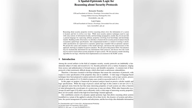 A Spatial-Epistemic Logic for Reasoning about Security Protocols