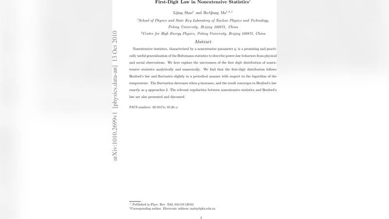 First-Digit Law in Nonextensive Statistics