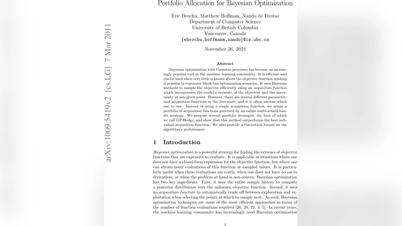 Portfolio Allocation for Bayesian Optimization