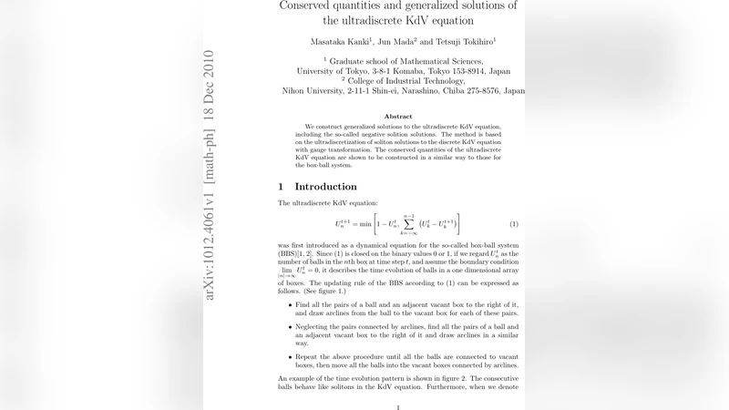 Conserved quantities and generalized solutions of the ultradiscrete KdV   equation